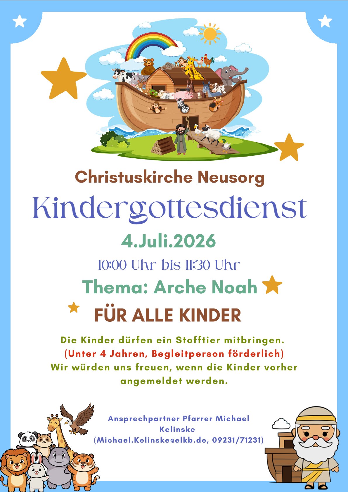 Kindergottesdienst Neusorg 4. Juli